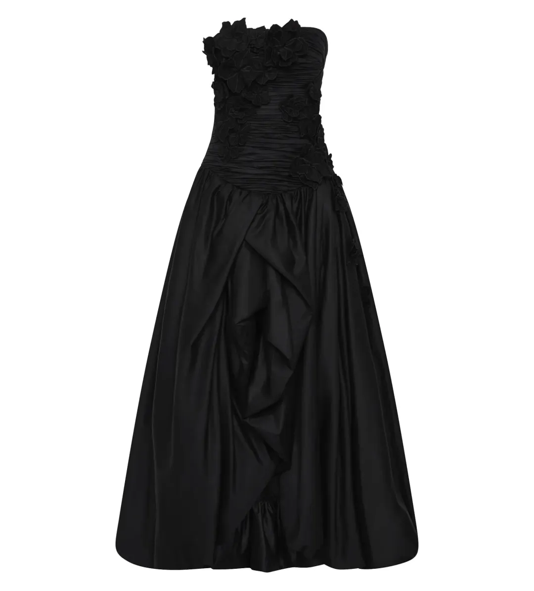 Aje Splendour Flower Gown Black Size AU 6 for rent on The Volte - main image