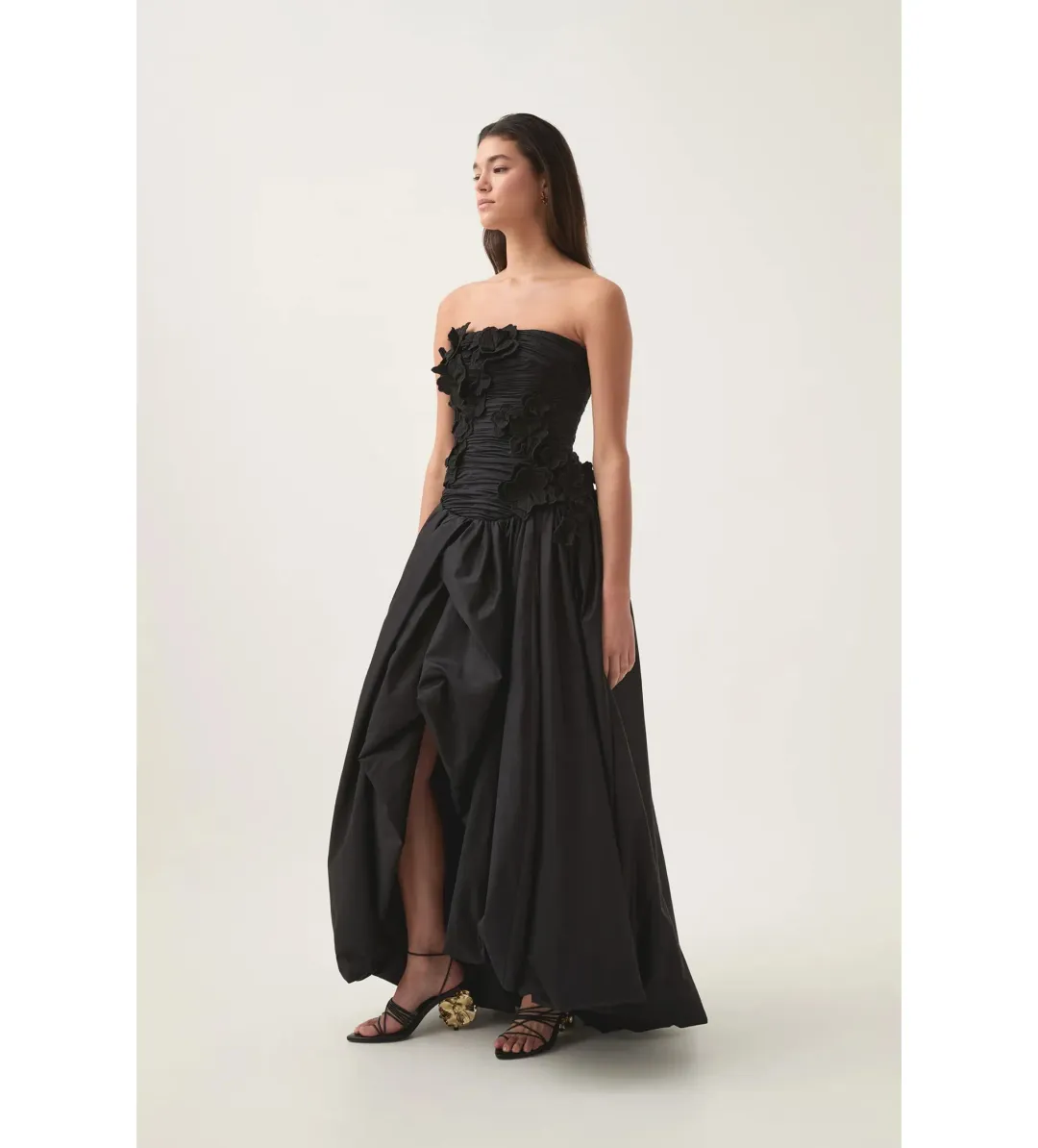 Aje Splendour Flower Gown Black Size AU 6 for rent on The Volte - main image