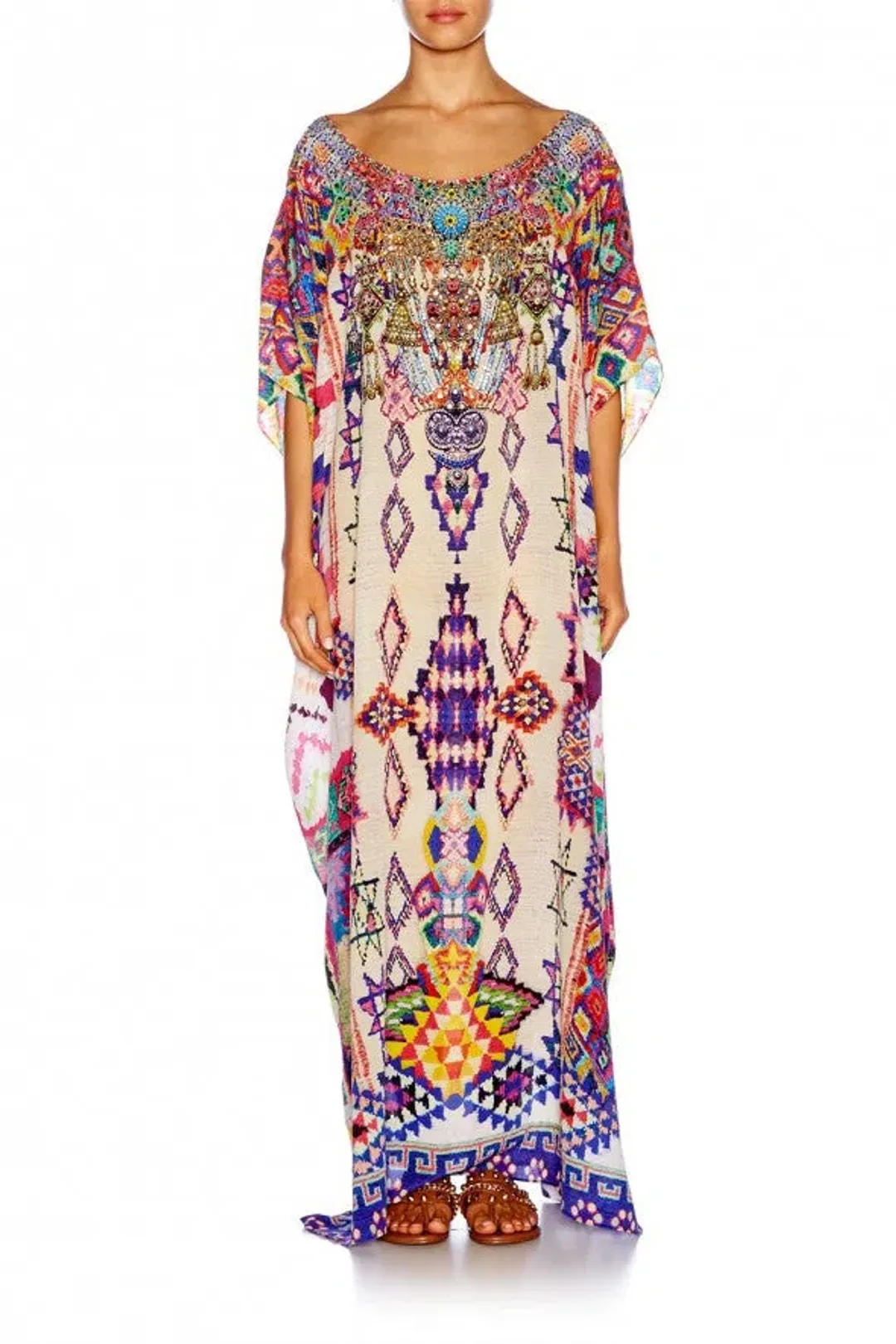 Camilla Mother Knows Best Round Neck Kaftan One Size for rent on The Volte - main image