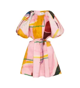 Aje Capucine Puff Sleeve Mini Dress Multi Size AU 12 for rent on The Volte - image 3
