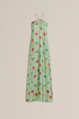 Scanlan Theodore Silk Lattice Dress Green Size 8 for rent on The Volte - image 3