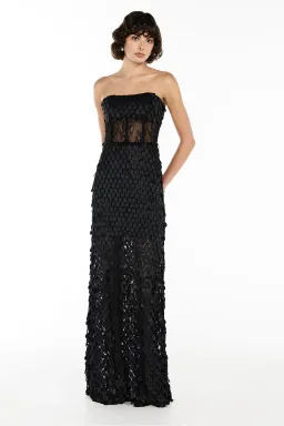 Manning Cartell Supreme Extreme Strapless Gown Black Size AU 6 for rent on The Volte - image 1