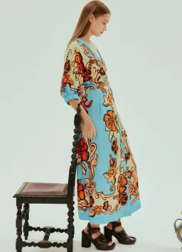 Alémais Ondine Wrap Midi Dress Multi Size 14 for rent on The Volte - image 2