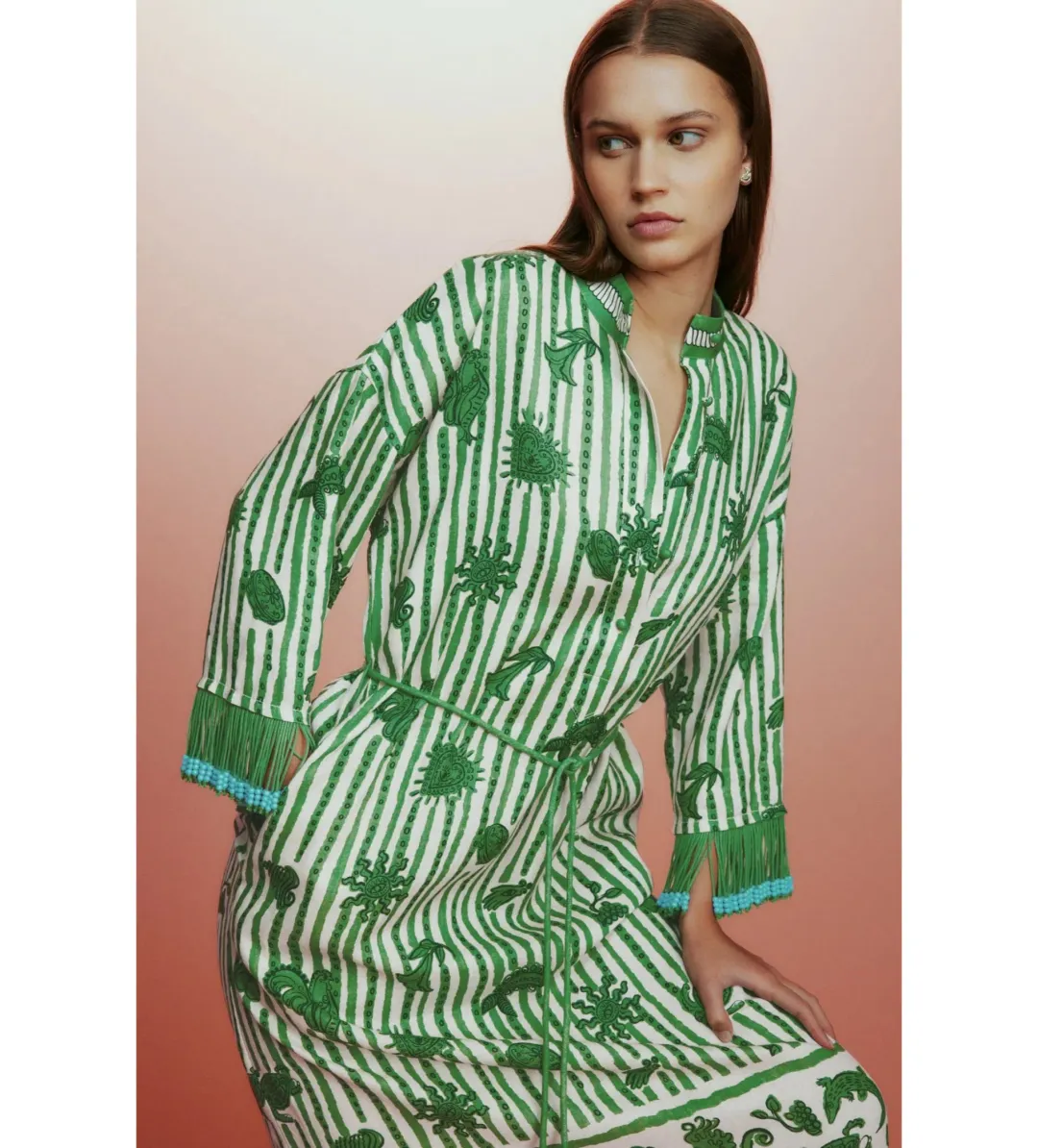 Alémais Lula Midi Dress Green Size AU 16 for rent on The Volte - main image