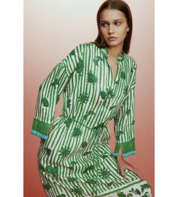 Alémais Lula Midi Dress Green Size AU 16 for rent on The Volte - image 2