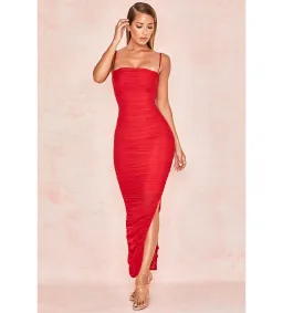 House of CB Fornarin Organza Mesh Maxi Dress Red Size AU 14 for rent on The Volte - image 2