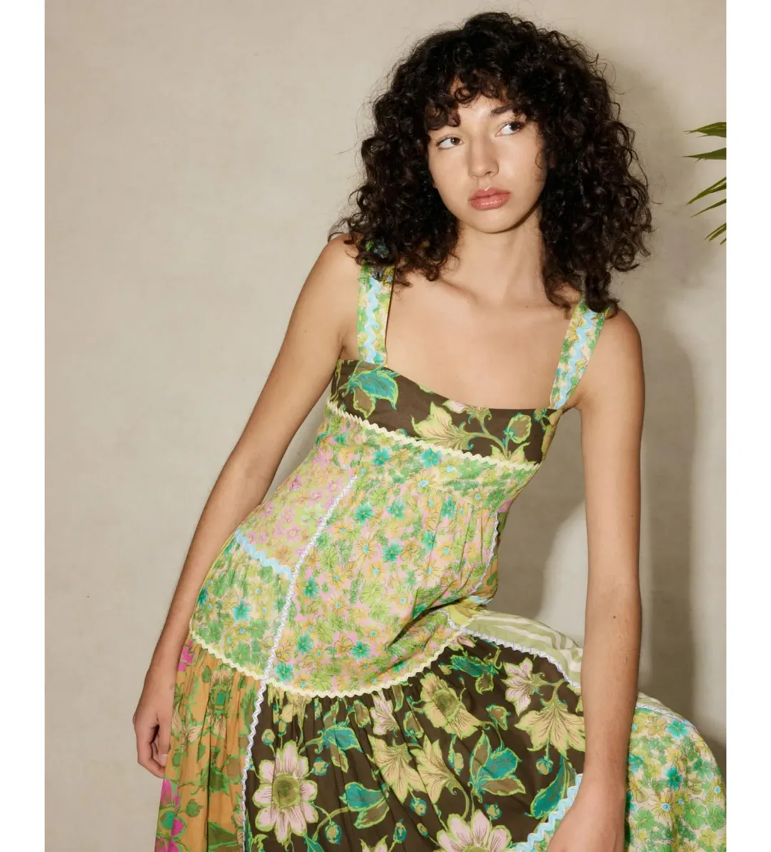 Alemais Winnie Spliced Midi Dress Floral Size AU 12 for rent on The Volte - main image