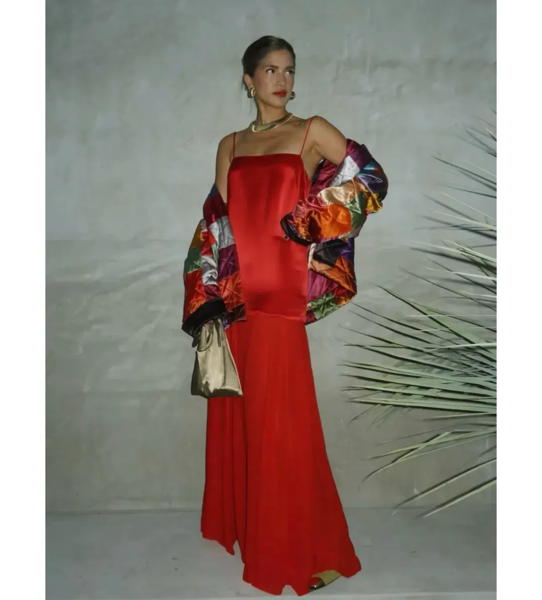 Shona Joy Moraya Dropped Waist Dress Chilli Red Size AU 10 for rent on The Volte - main image