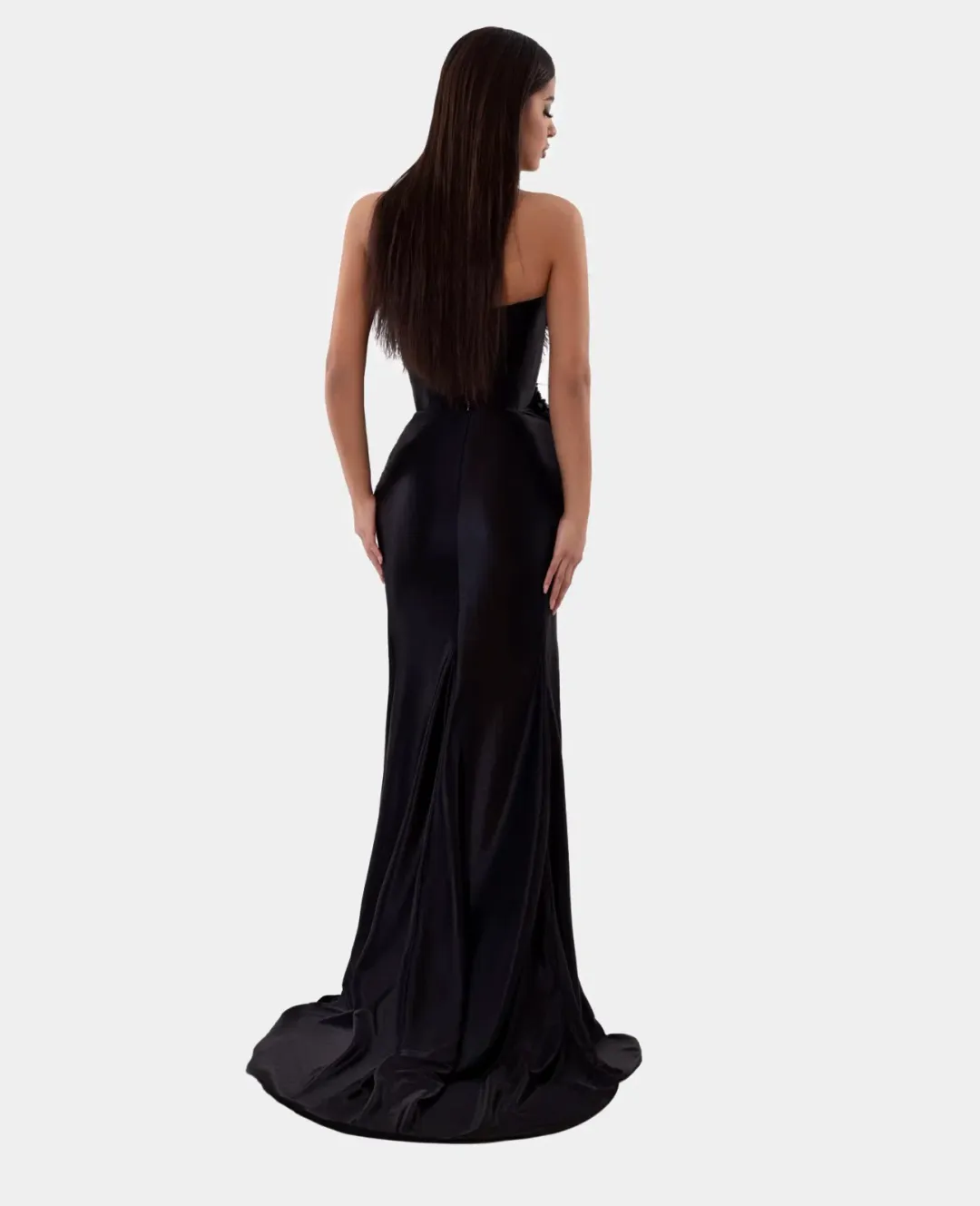 Albina Dyla Corset Gown Black Size AU 14  for rent on The Volte - main image