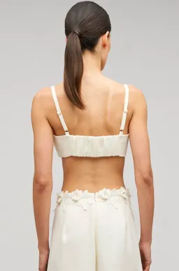 Oroton Rosebud Lace Bralet and Midi Skirt Set Soft Cream Size 8 for rent on The Volte - image 4