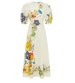 Alémais Flores Midi Dress Floral Size 14 for rent on The Volte - image 3