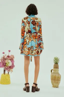 Alémais Ondine Mini Dress Print Size 14 for rent on The Volte - image 3
