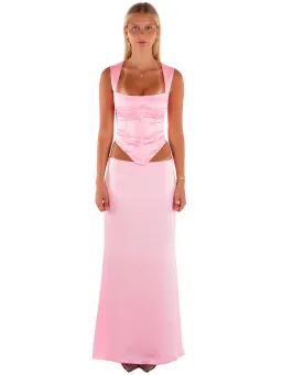 I Am Delilah Valerie Corset and Maxi Skirt Set in Candy Pink Size XS / AU 6 for rent on The Volte - image 1