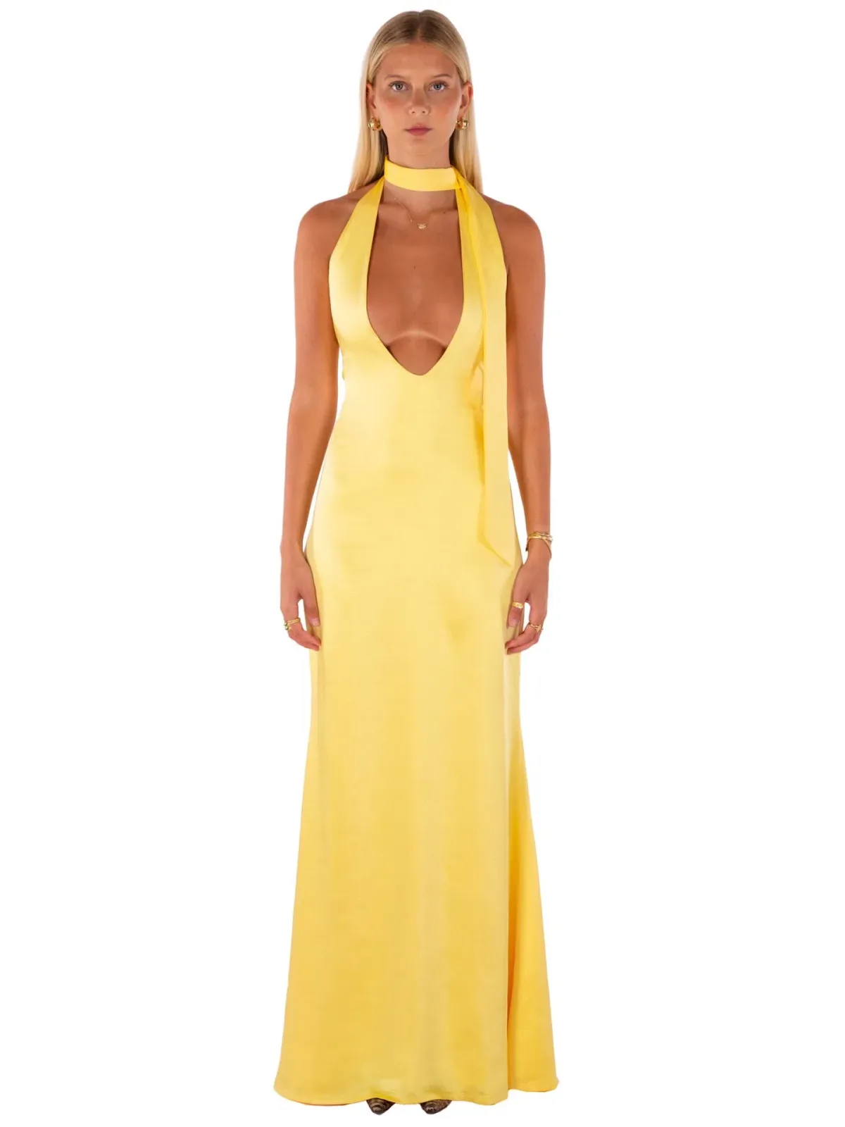 I Am Delilah Margot Maxi Dress Daffodil Yellow Size XS / AU 6 for rent on The Volte - main image