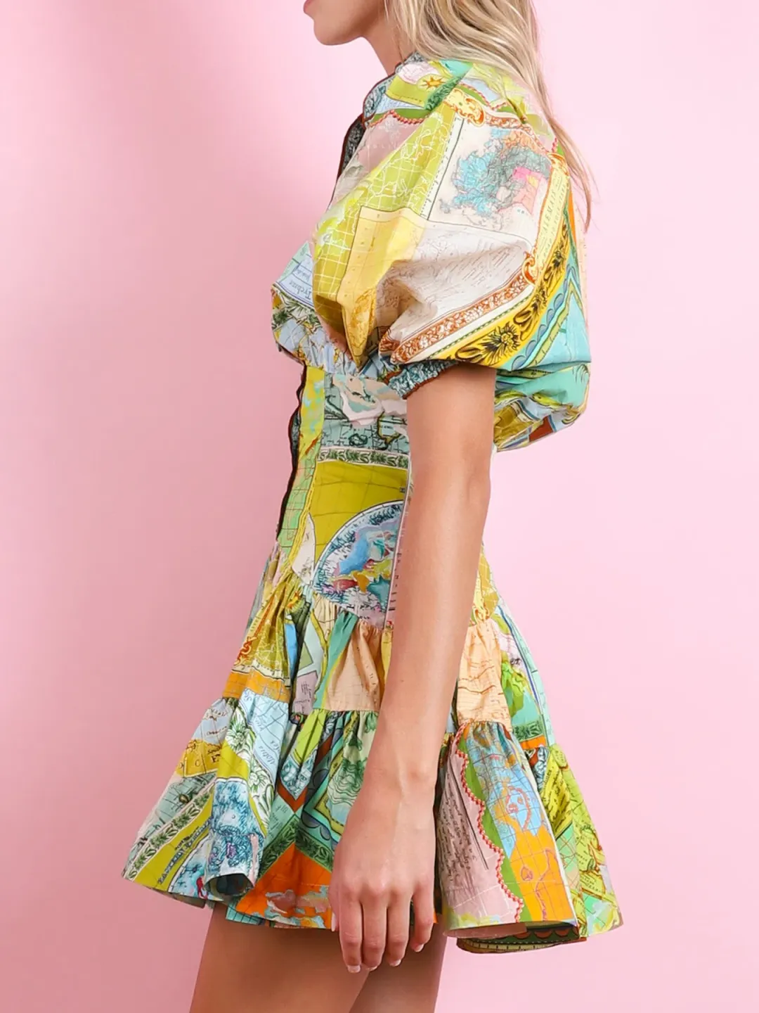 Alemais Atlas Mini Dress Multi Size 8 for rent on The Volte - main image