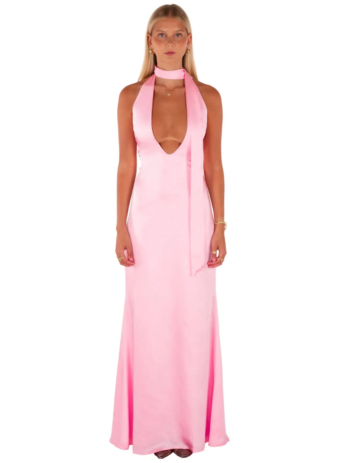 I Am Delilah Margot Maxi Dress Candy Pink Size XS / AU 6 for rent on The Volte - main image