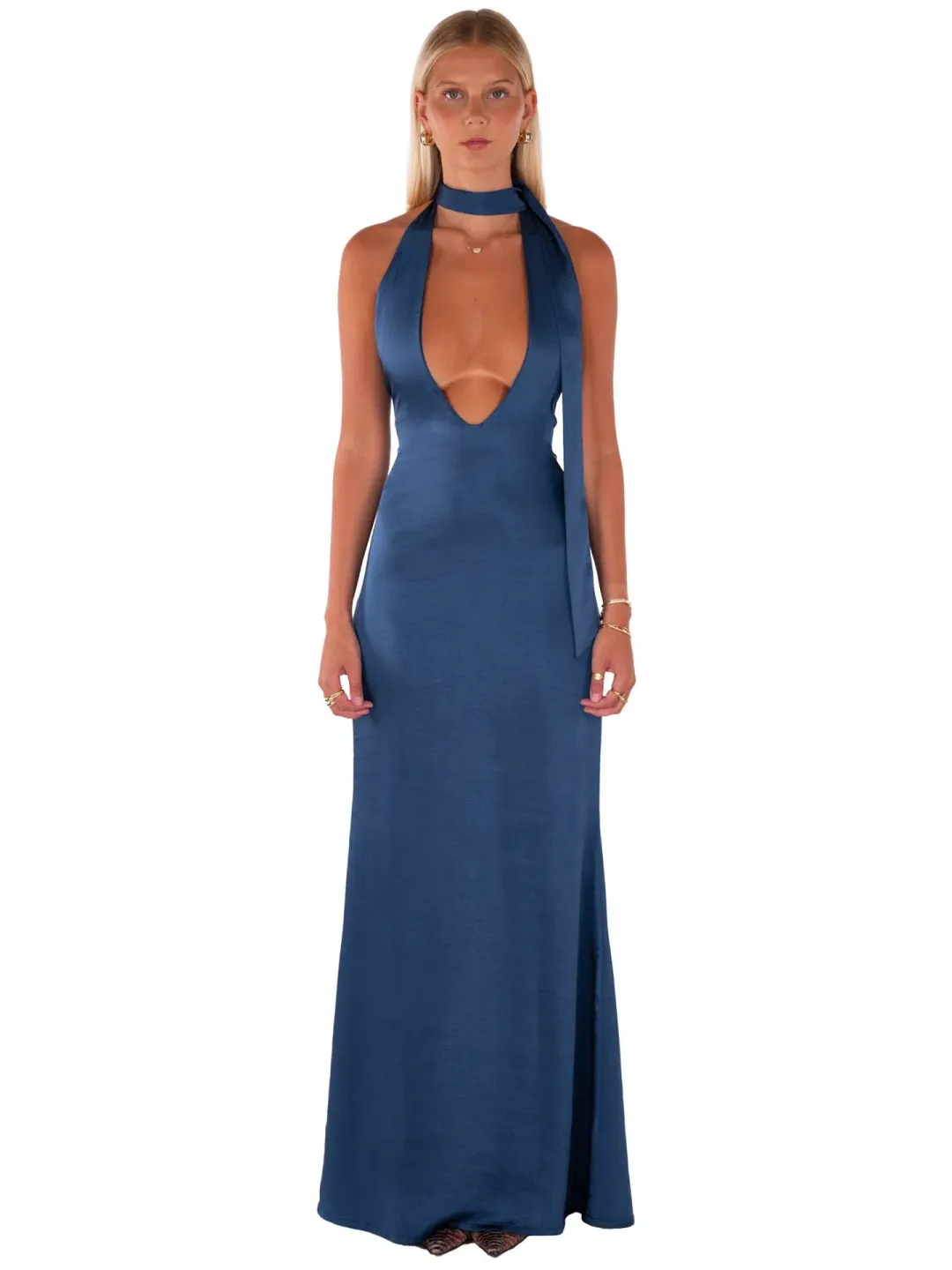 I Am Delilah Margot Maxi Dress in Midnight Blue Size XS / AU 6 for rent on The Volte - main image