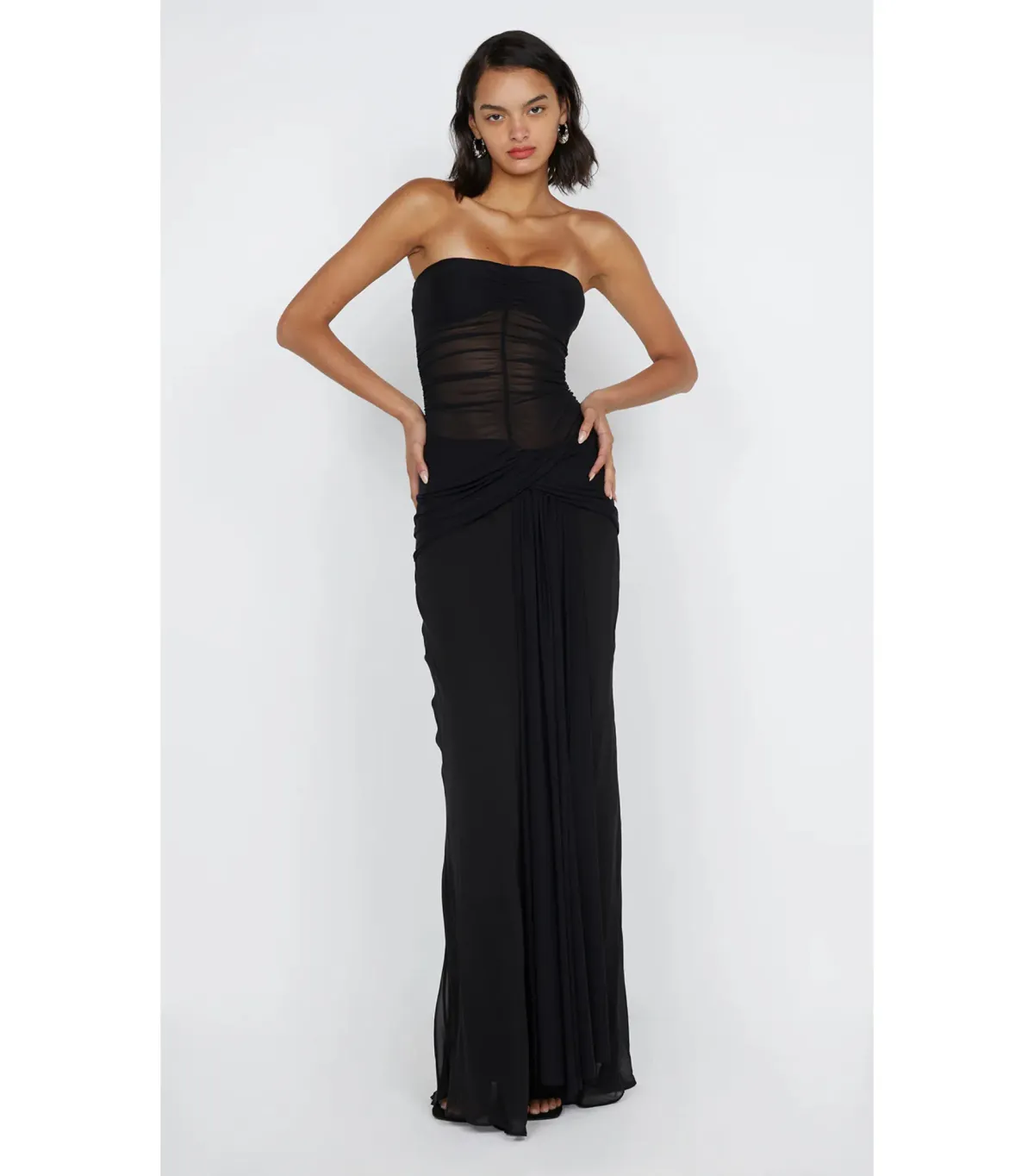 Bec & Bridge Noemi Black Strapless Dress Black Size AU 8 for rent on The Volte - main image