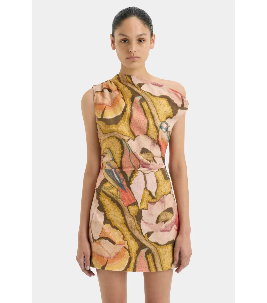 Sir the Label Talulah Knot Mini Dress Sanderling Floral Size 0 / AU 6  for rent on The Volte - main image