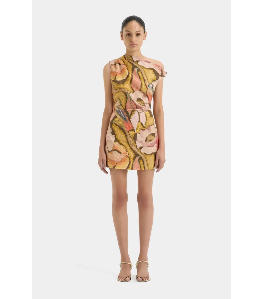 Sir the Label Talulah Knot Mini Dress Sanderling Floral Size 0 / AU 6  for rent on The Volte - main image