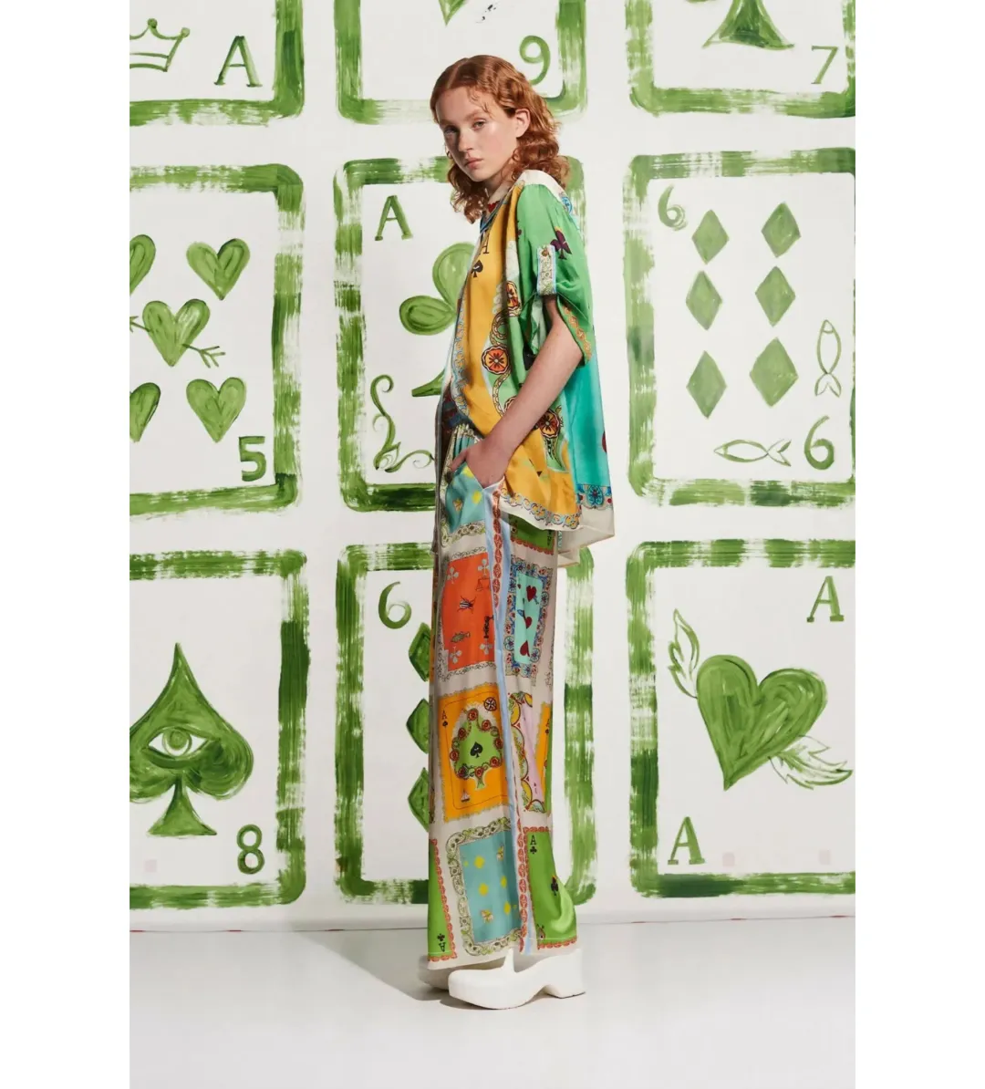 Alemais Rummy Silk Shirt and Pants Set in Multi Size AU 14 for rent on The Volte - main image