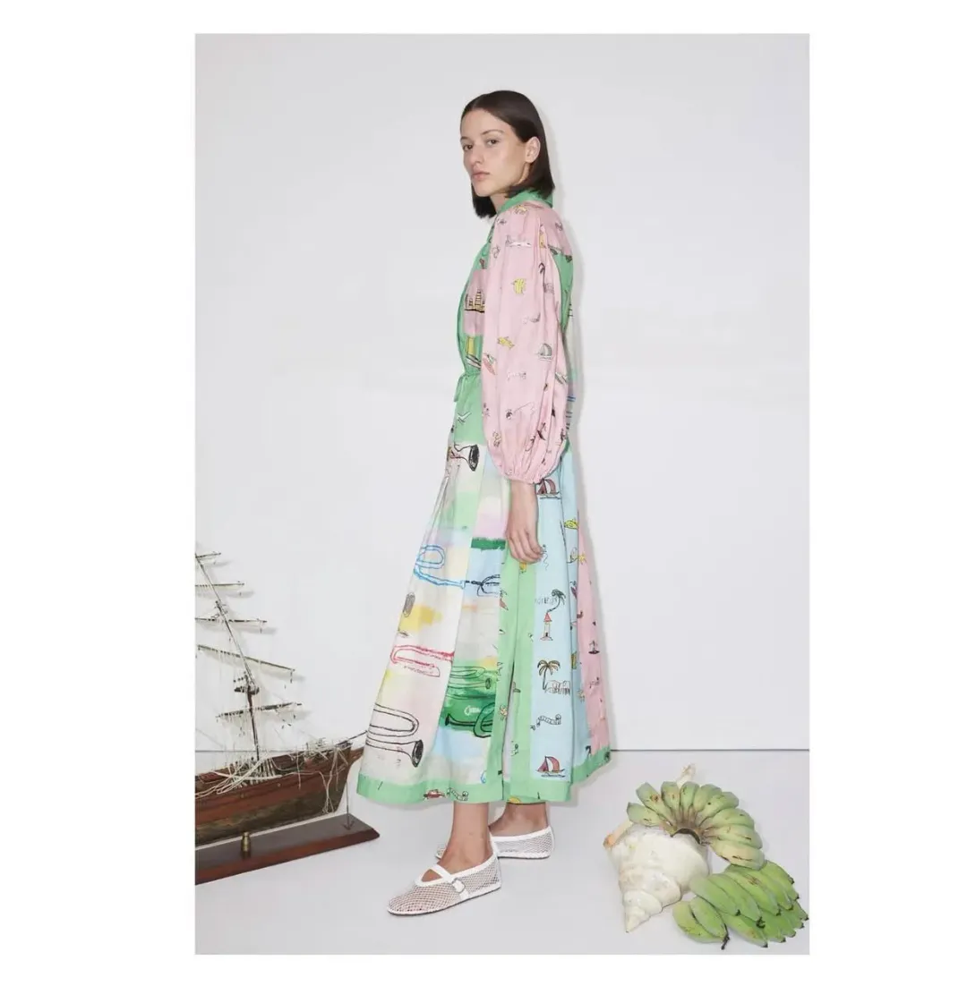 Alemais Jet Shirt Dress Multi Size AU 12 for rent on The Volte - main image