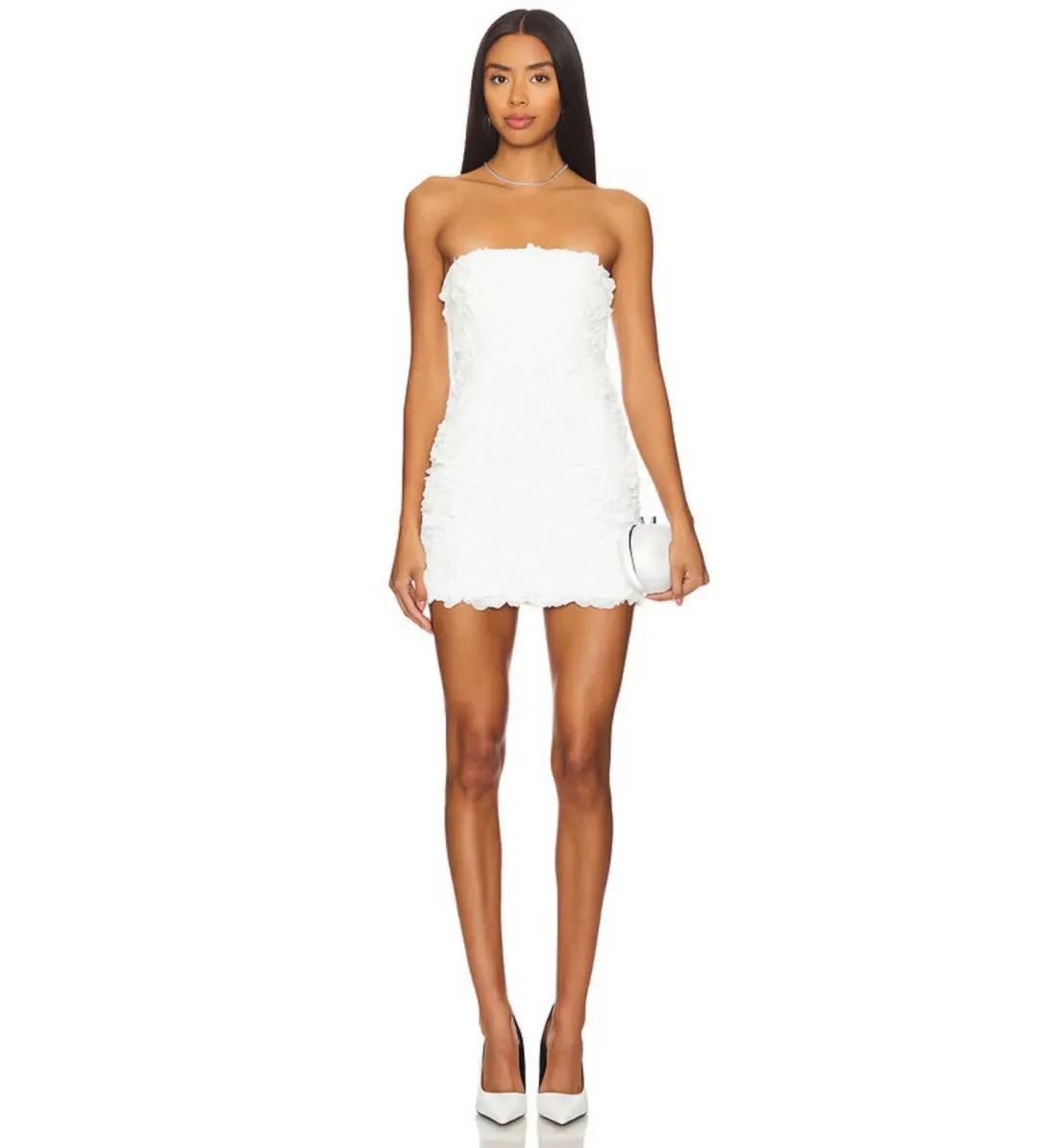 Lover + Friends Lucia Mini Dress White Size 6 for rent on The Volte - main image