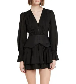 Aje Hanneli Mini Dress Black Size 6  for rent on The Volte - image 1