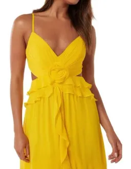 Forever New Harper Ruffle Maxi Dress Daffodil Size 8 for rent on The Volte - image 2