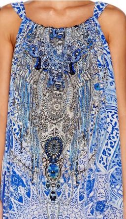 Camilla Bosphorous Drawstring Dress Blue - One Size for rent on The Volte - image 3
