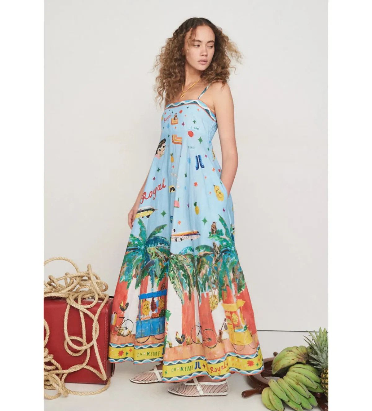 Alemais All Aboard Sundress Multi Size 6 for rent on The Volte - main image