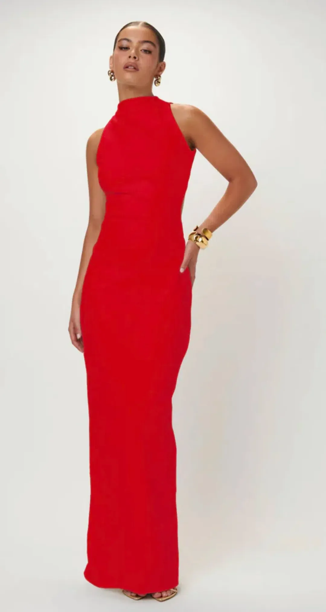 Effie Kats Ambre Gown In Cherry Red Size 6 / XS for rent on The Volte - main image