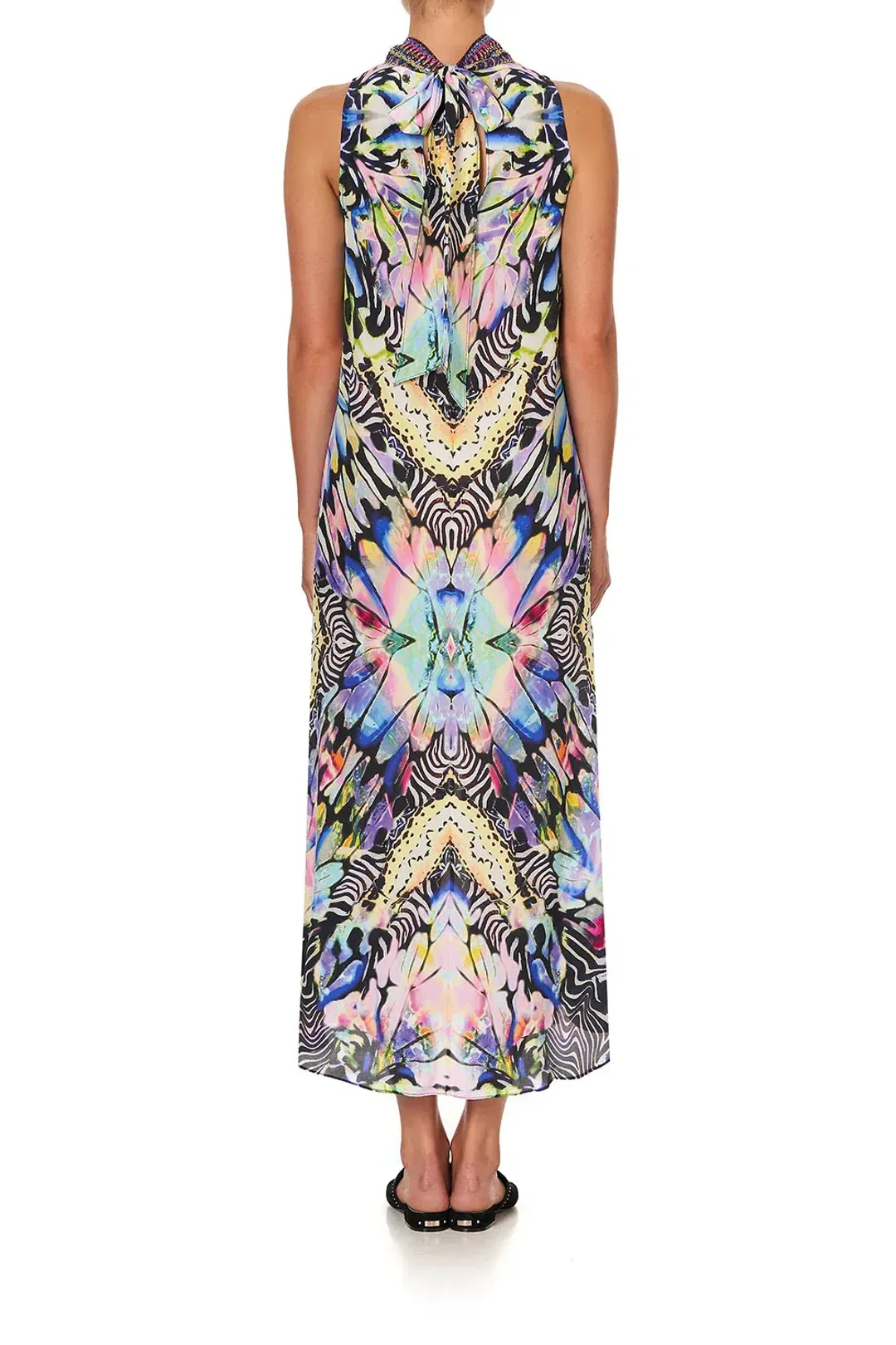 Camilla Trance Temptation High Neck Dress with Back Neck Tie Size XXL / AU 18 for rent on The Volte - main image