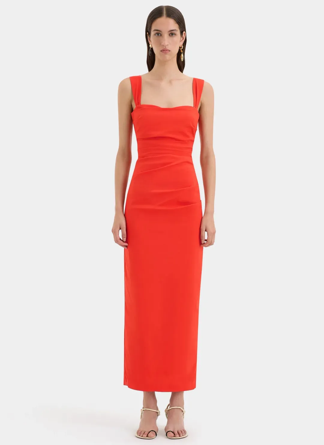 Sir the Label Dahlia Balconette Gown Tangerine Size 12  for rent on The Volte - main image