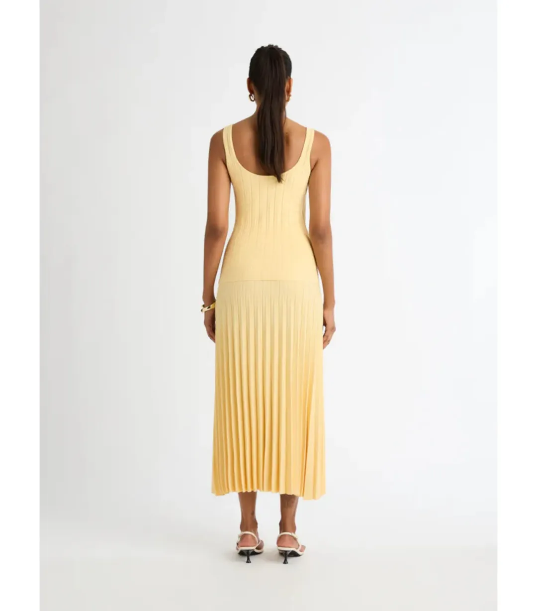 Sheike Elsa Knit Top And Knit Skirt Set Yellow Size AU 6  for rent on The Volte - main image
