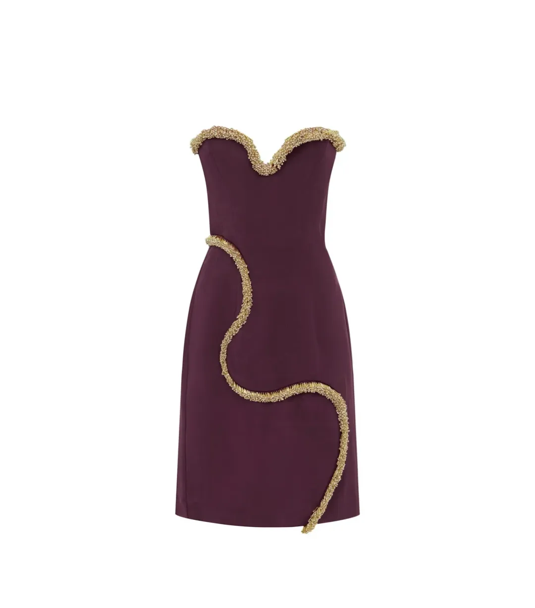 Alemais Orion Embellished Midi Dress Burgundy Size AU 10 for rent on The Volte - main image