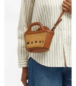 Marni Micro Tropicalia Logo Bag in Raw Sienna for rent on The Volte - image 2