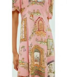 Alemais Monte Midi Dress Pink Size AU 8 for rent on The Volte - image 3