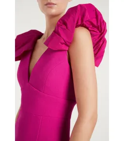 Rebecca Vallance Cupid's Bow Midi Dress Pink Size AU 10 for rent on The Volte - image 3