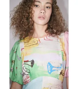 Alemais Jet Midi Dress Multi Size AU 8 for rent on The Volte - image 2