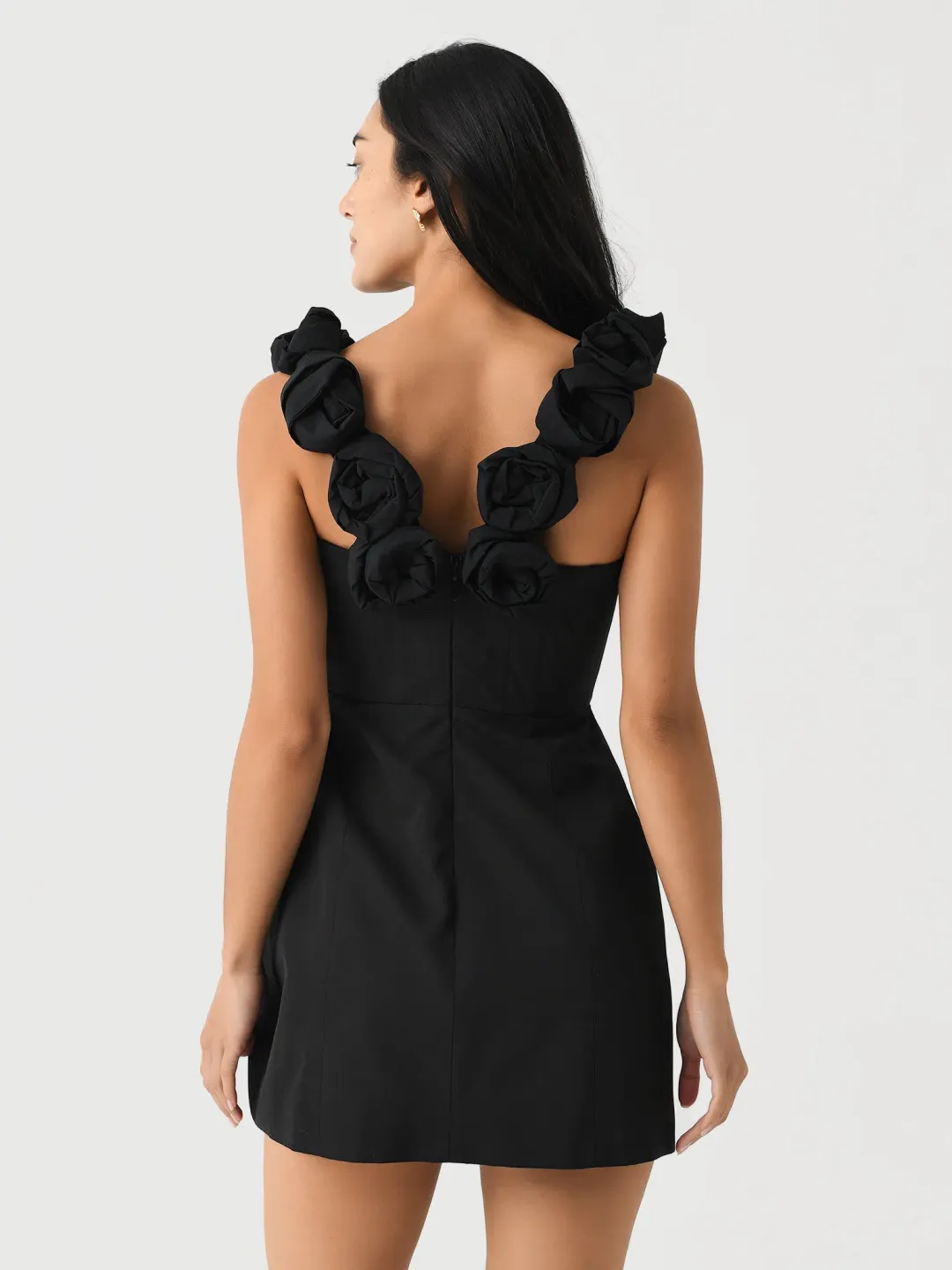 Rachel Gilbert Henley Mini Dress Black Size 0 / AU 6 for rent on The Volte - main image