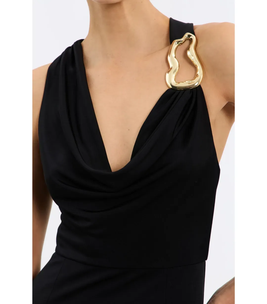Rebecca Vallance Domenica Halter Gown Black Size AU 6 for rent on The Volte - main image