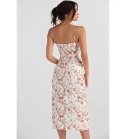 House Of Cb Charlotte Corset Midi Sundress  Rose Print Size M/AU 10 for rent on The Volte - image 3