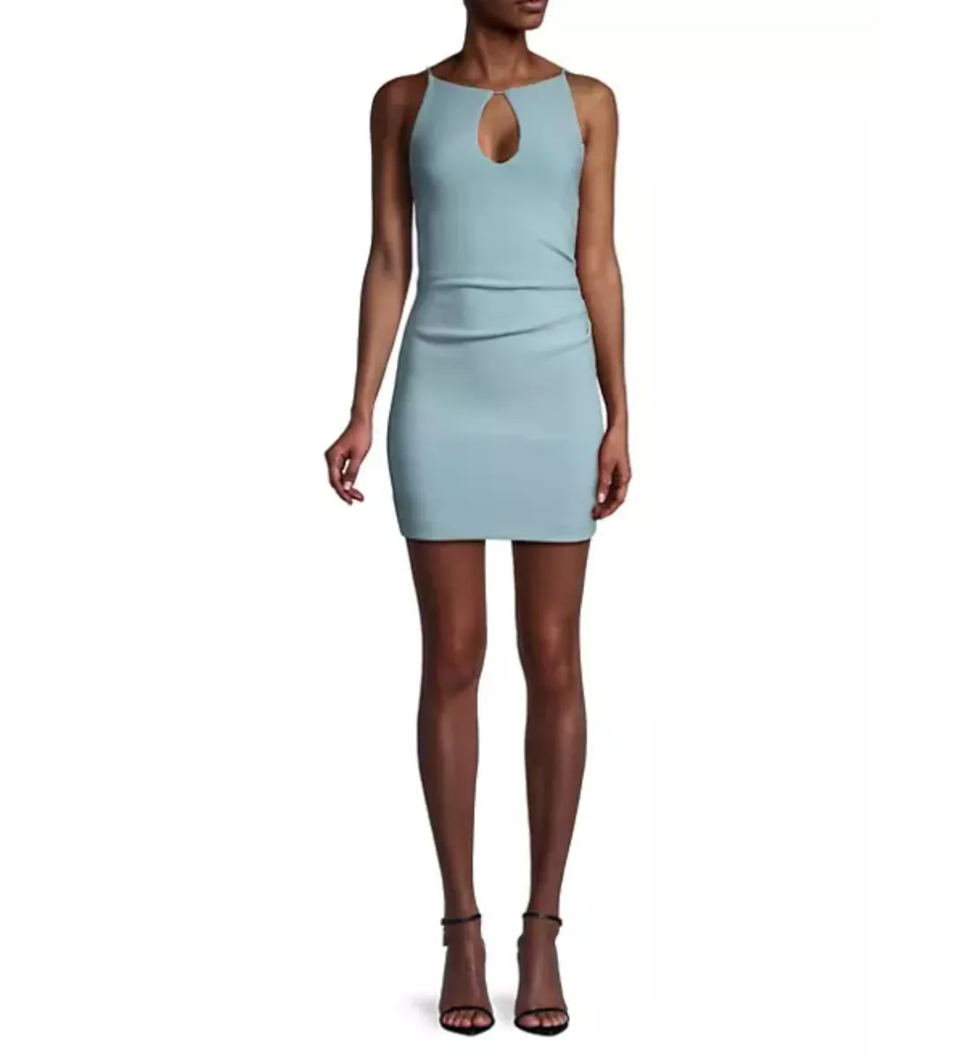 Bec & Bridge Elvie Key Hole Mini Dress In Dolphin Blue Size 10 for rent on The Volte - main image