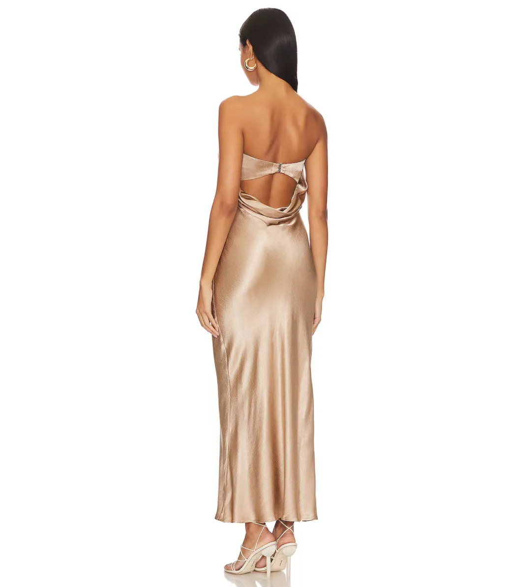 Bec & Bridge Moon Dance Strapless Maxi Dress Gold Size 12 for rent on The Volte - main image