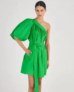 Oroton One Shoulder Mini Dress Meadow Green Size 10 for rent on The Volte - image 5