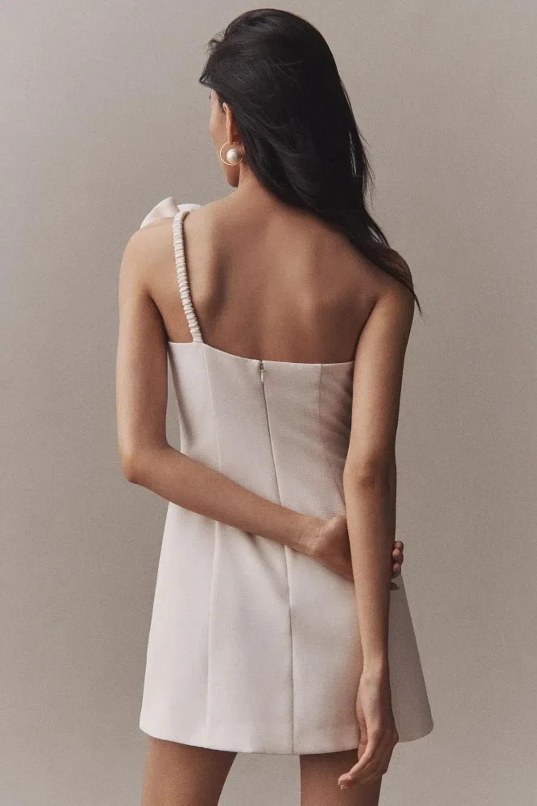 The Wolf Gang Flores Rose Mini Dress Ivory Size AU 8 for rent on The Volte - main image