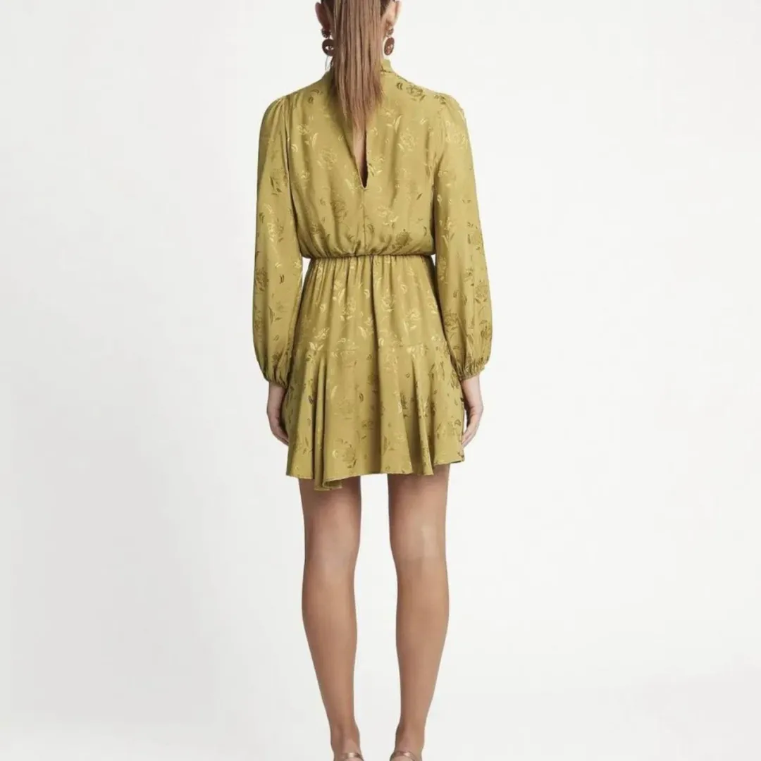 Sheike Gemma Mini Dress Olive Gold Size 10 for rent on The Volte - main image