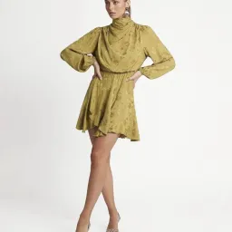 Sheike Gemma Mini Dress Olive Gold Size 10 for rent on The Volte - image 1