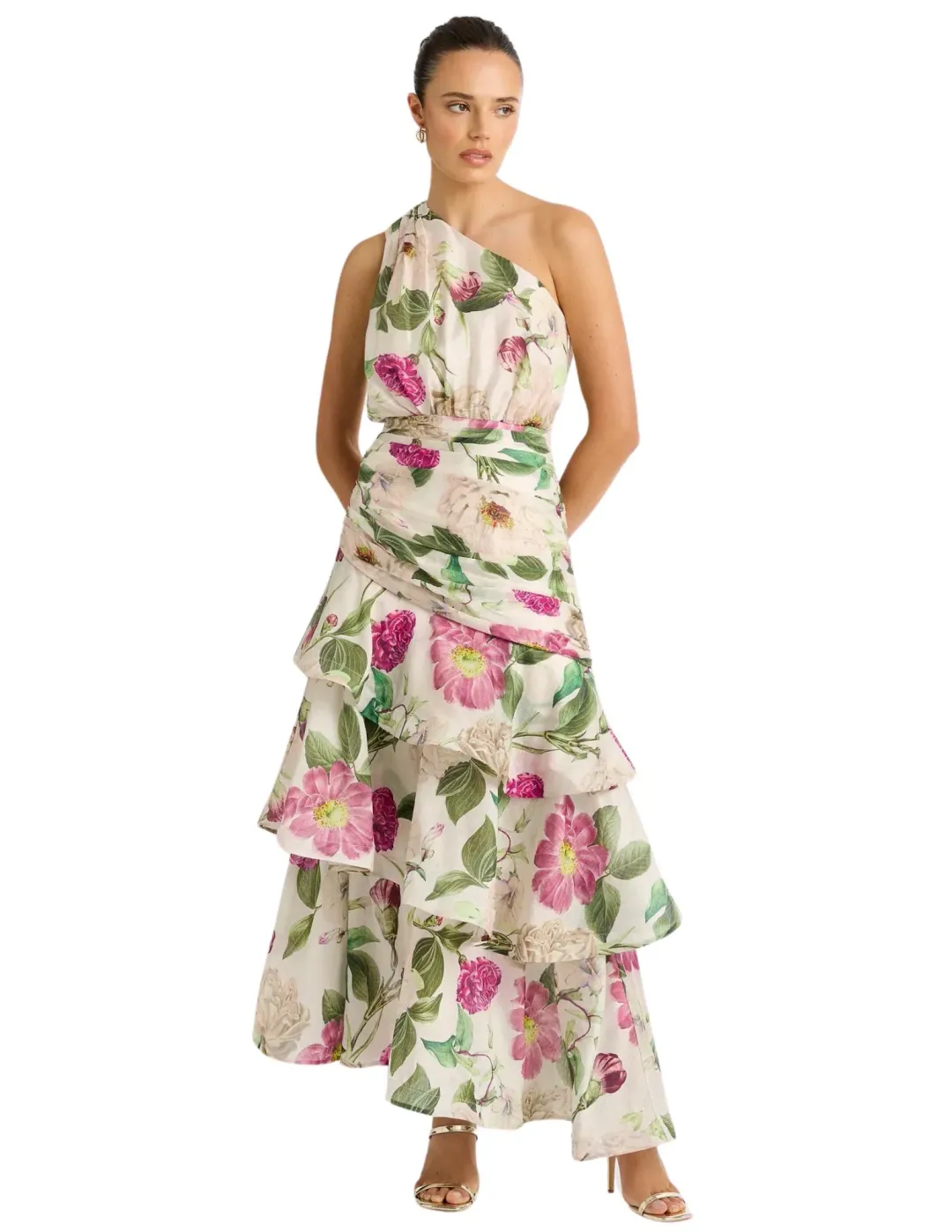 Sheike Emilia Tiered Maxi Dress Print Size AU 14 for rent on The Volte - main image